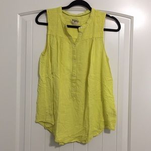 Yellow tank blouse, size M